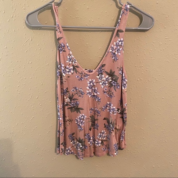American Eagle Outfitters Tops - American Eagle Floral Tank Top with Keyhole Back